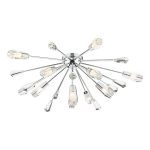 Kalyssa 11 Light Flush Polished Chrome and Glass