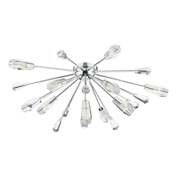 Kalyssa 11 Light Flush Polished Chrome and Glass - Image 2