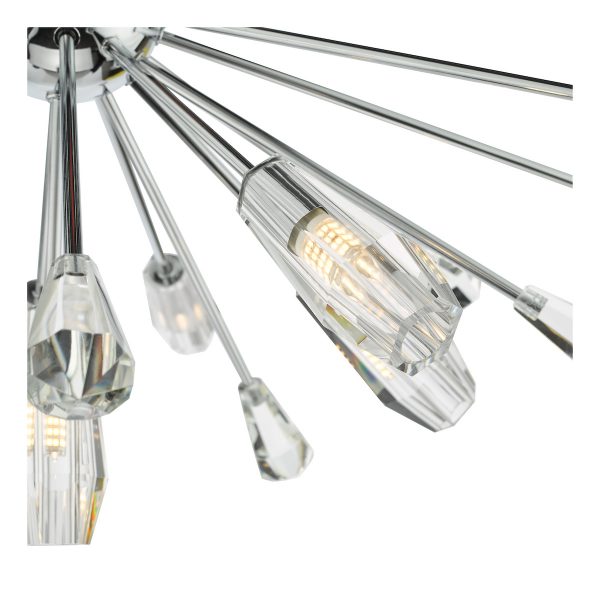 Kalyssa 11 Light Flush Polished Chrome and Glass - Image 5