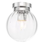 Kavi Bathroom Flush Polished Chrome Glass IP44