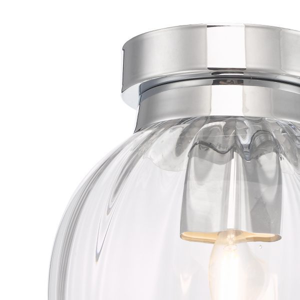 Kavi Bathroom Flush Polished Chrome Glass IP44 - Image 3