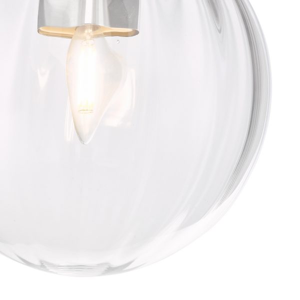Kavi Bathroom Flush Polished Chrome Glass IP44 - Image 4