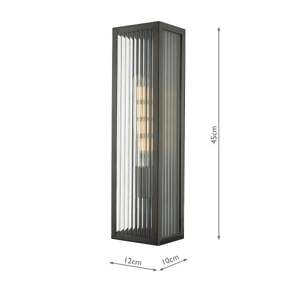 Keegan Outdoor Wall Light Rubbed Bronze IP44 Large - Image 5