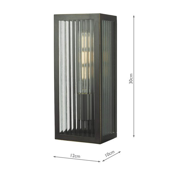 Keegan Outdoor Wall Light Rubbed Bronze IP44 Small - Image 4