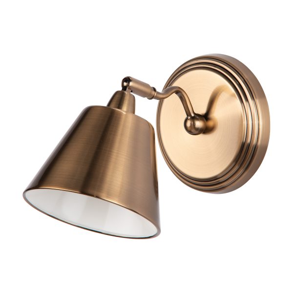 Kempten Single Wall Spotlight Antique Brass - Image 2