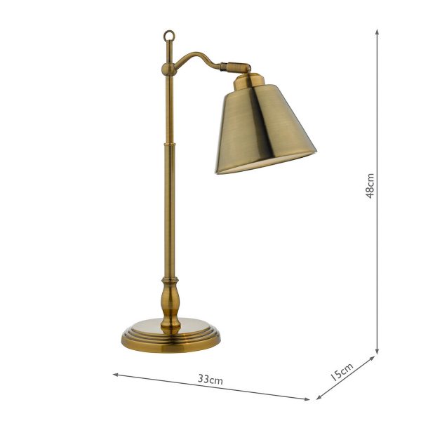 Kempten Task Table Lamp Antique Brass - Image 6