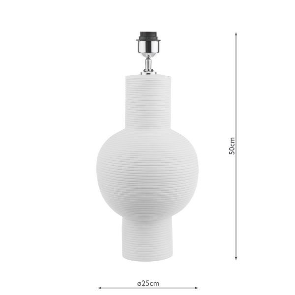 Kiara Table Lamp White Ceramic Base Only - Image 4