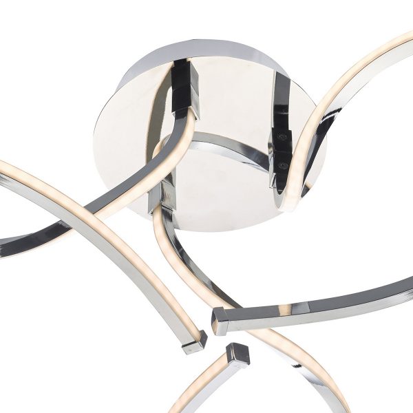 Killian 3 Light Semi Flush Polished Chrome LED - Image 3