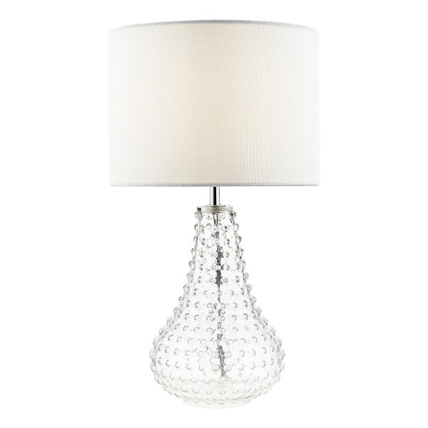 Kristina Table Lamp Textured Glass With Shade