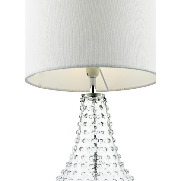 Kristina Table Lamp Textured Glass With Shade - Image 3