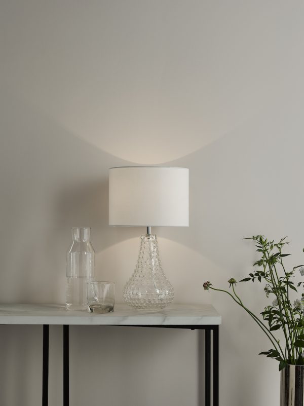 Kristina Table Lamp Textured Glass With Shade - Image 6