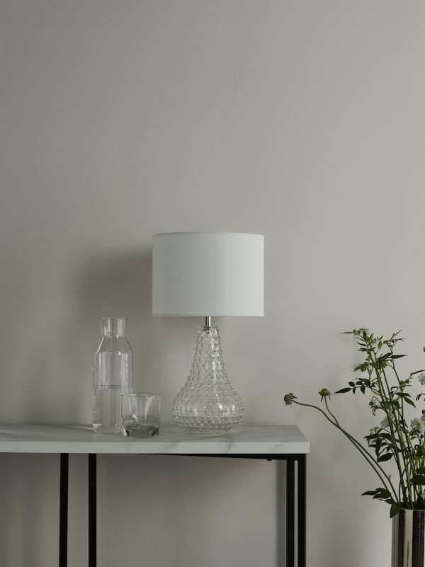 Kristina Table Lamp Textured Glass With Shade - Image 7