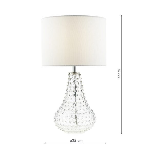 Kristina Table Lamp Textured Glass With Shade - Image 8