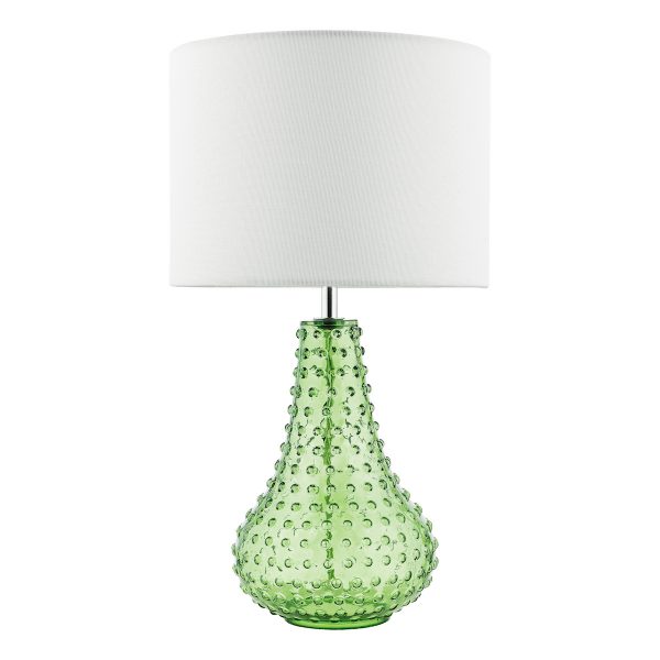 Kristina Table Lamp Green Glass With Shade - Image 2