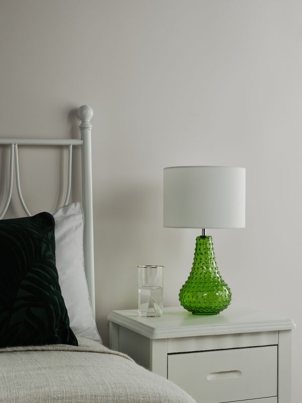Kristina Table Lamp Green Glass With Shade - Image 5