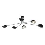 Krug 6lt Semi Flush Black & Polished Chrome