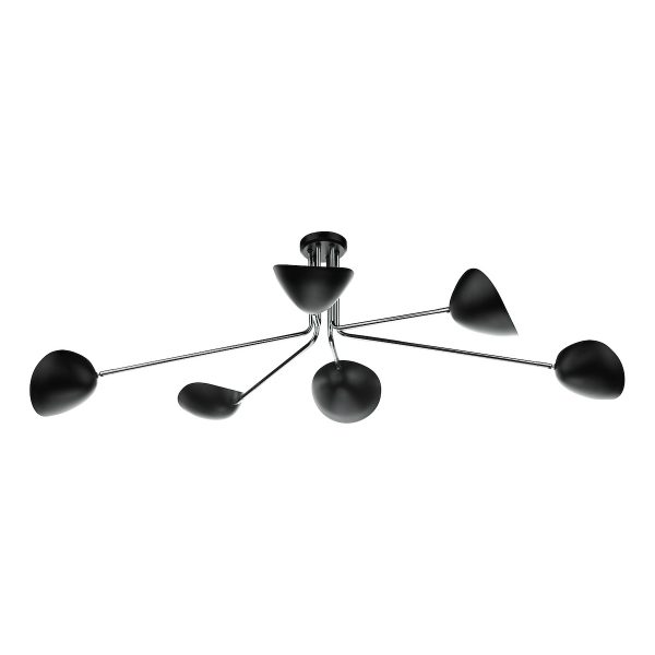 Krug 6lt Semi Flush Black & Polished Chrome - Image 2