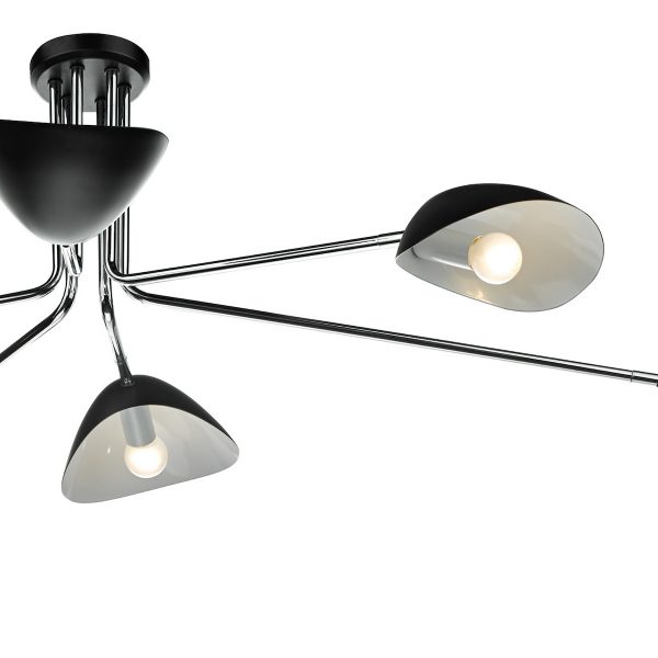 Krug 6lt Semi Flush Black & Polished Chrome - Image 3