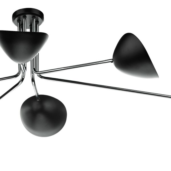 Krug 6lt Semi Flush Black & Polished Chrome - Image 4