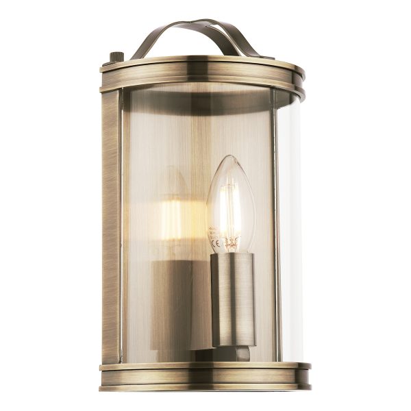 Laura Ashley Harrington Wall Light Antique Brass and Glass