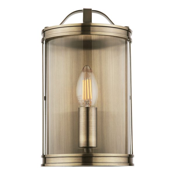 Laura Ashley Harrington Wall Light Antique Brass and Glass - Image 4