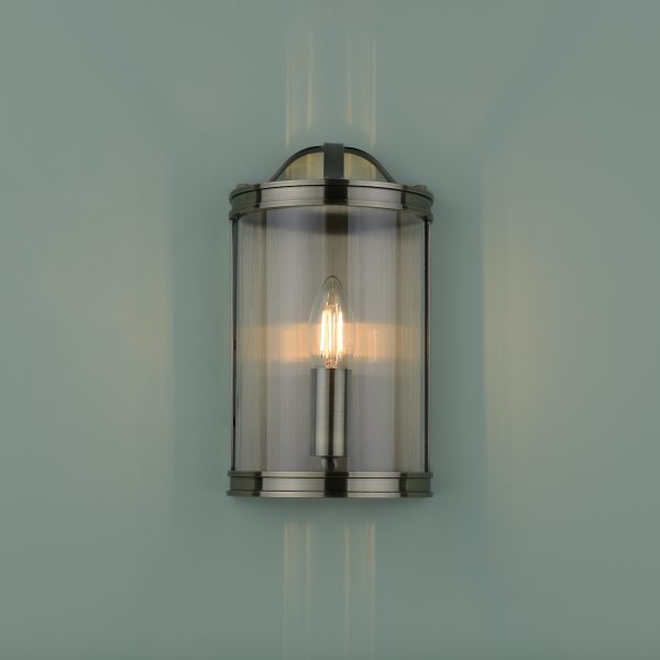 Laura Ashley Harrington Wall Light Antique Brass and Glass - Image 6