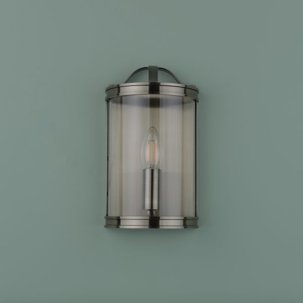 Laura Ashley Harrington Wall Light Antique Brass and Glass - Image 7