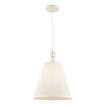 Laura Ashley Ellis Pendant Satin Cream and Crystal With Shade