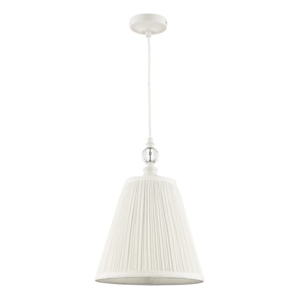 Laura Ashley Ellis Pendant Satin Cream and Crystal With Shade - Image 2