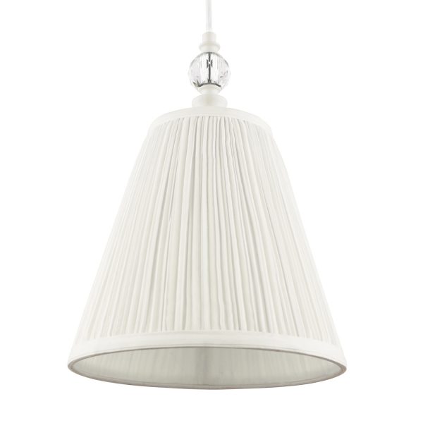 Laura Ashley Ellis Pendant Satin Cream and Crystal With Shade - Image 3