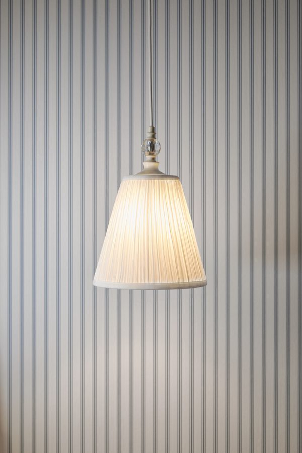 Laura Ashley Ellis Pendant Satin Cream and Crystal With Shade - Image 4