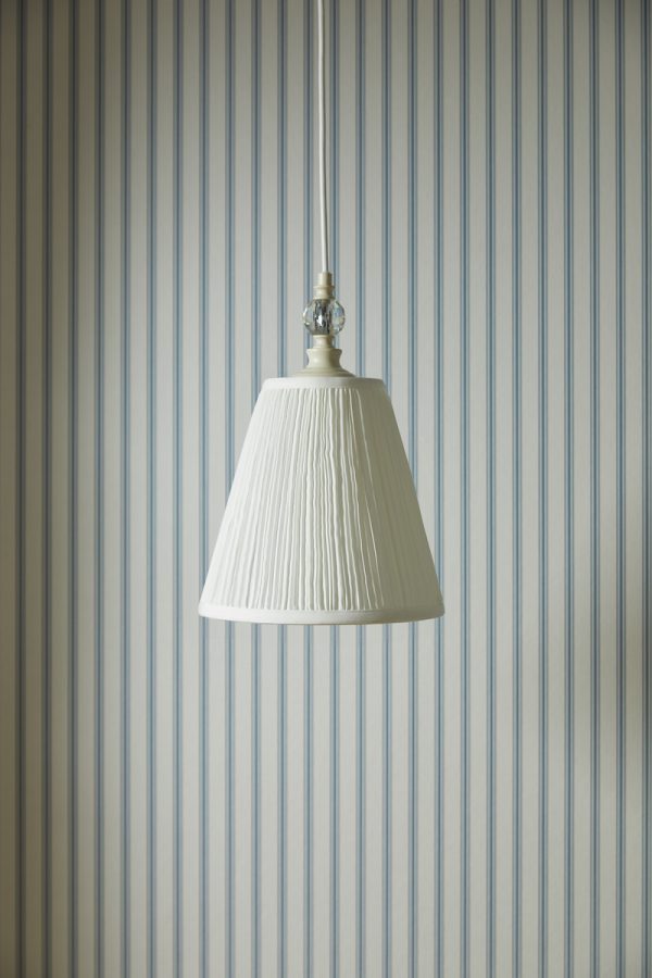 Laura Ashley Ellis Pendant Satin Cream and Crystal With Shade - Image 5