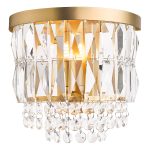 Laura Ashley Rhosill Wall Light Crystal and Matt Antique Brass