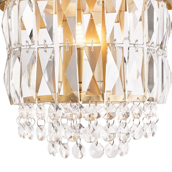 Laura Ashley Rhosill Wall Light Crystal and Matt Antique Brass - Image 3
