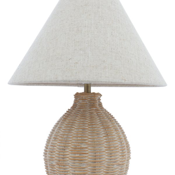 Laura Ashley Fernhill Table Lamp Matt Cream With Shade - Image 3
