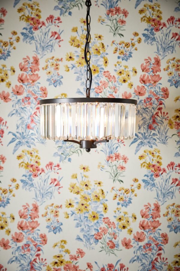 Laura Ashley Elkwood 3 Light Pendant Crystal and Black - Image 4