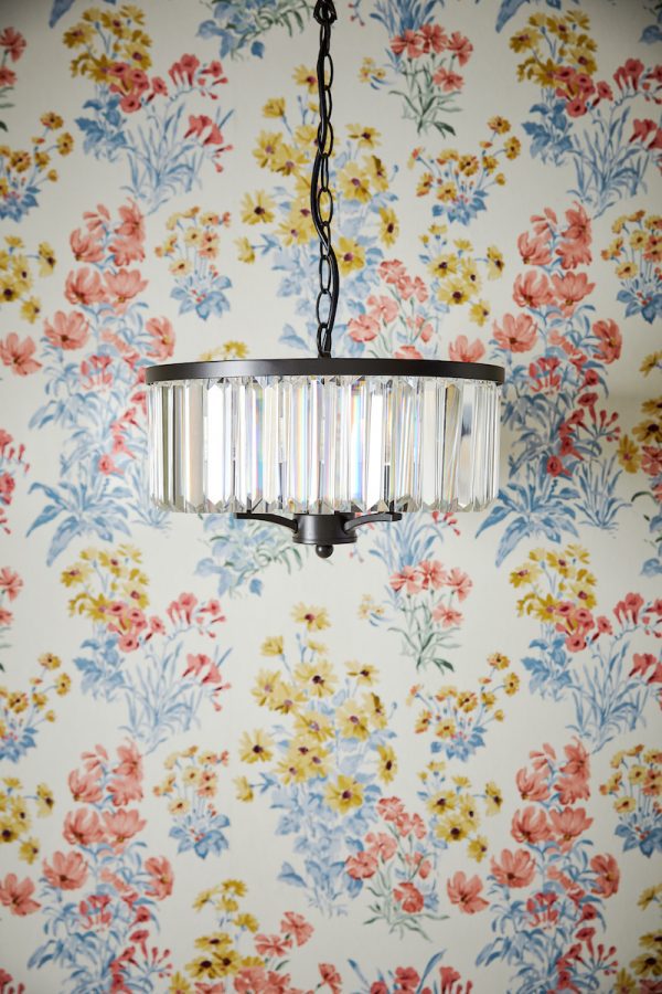 Laura Ashley Elkwood 3 Light Pendant Crystal and Black - Image 5