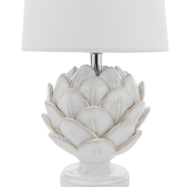 Laura Ashley Artichoke Twin Pack Table Lamp White With Shade - Image 3