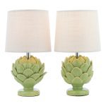 Laura Ashley Artichoke Twin Pack Table Lamp Green With Shade