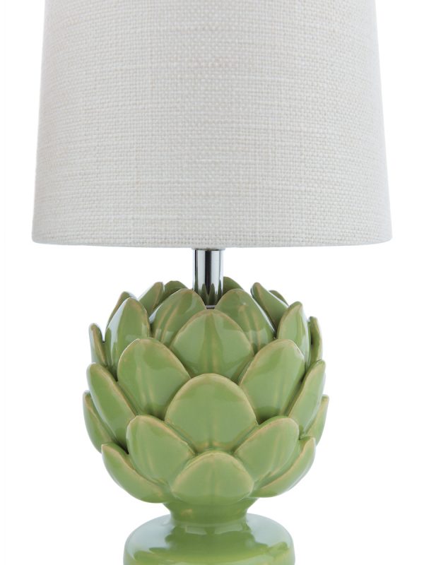 Laura Ashley Artichoke Twin Pack Table Lamp Green With Shade - Image 3
