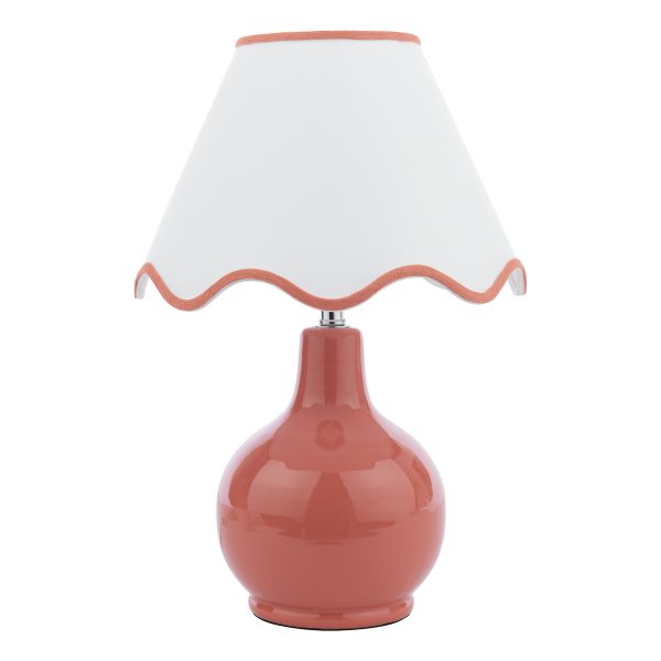 Laura Ashley Bramhope Table Lamp Terracotta With Shade - Image 2