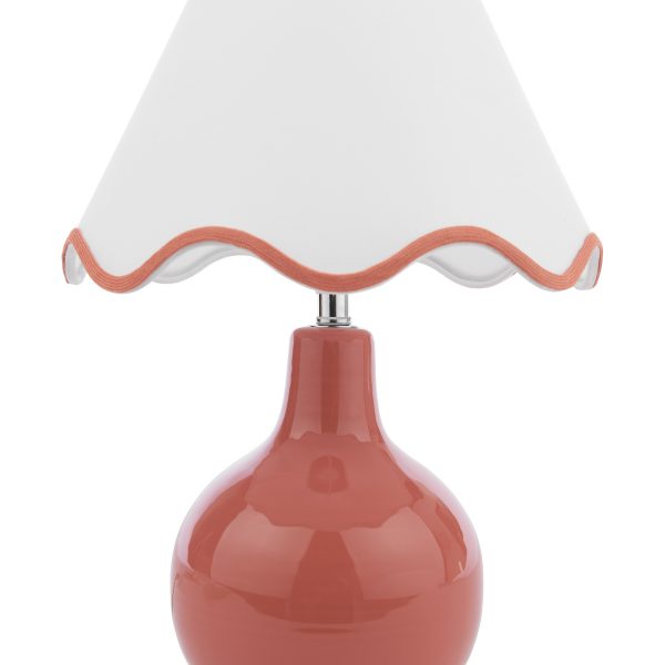 Laura Ashley Bramhope Table Lamp Terracotta With Shade - Image 3