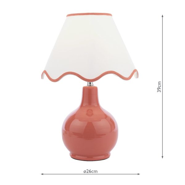 Laura Ashley Bramhope Table Lamp Terracotta With Shade - Image 7