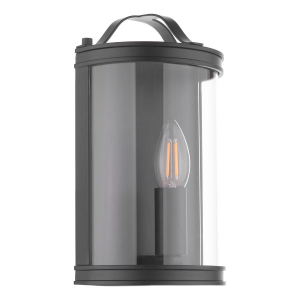 Laura Ashley Harrington Wall Light Matt Black and Glass - Image 2