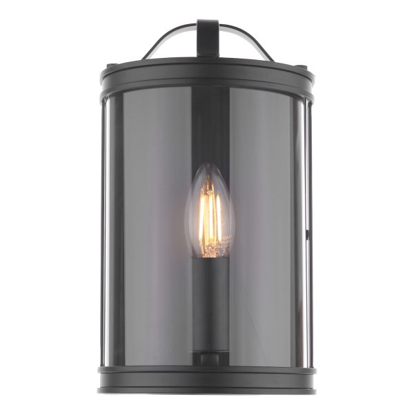 Laura Ashley Harrington Wall Light Matt Black and Glass - Image 3
