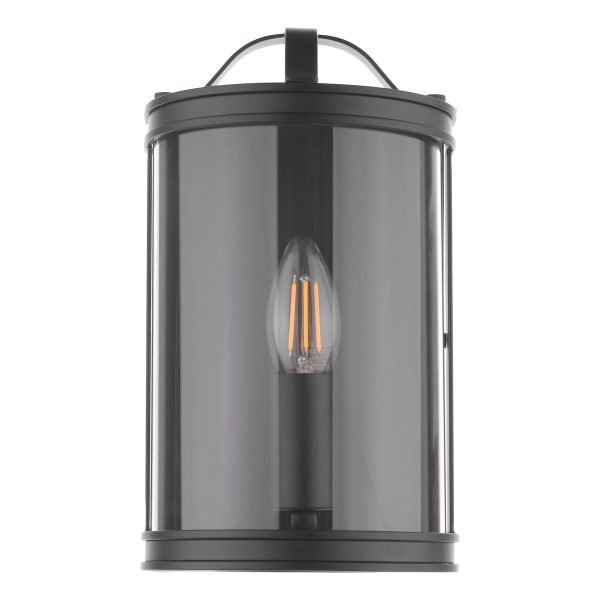 Laura Ashley Harrington Wall Light Matt Black and Glass - Image 4