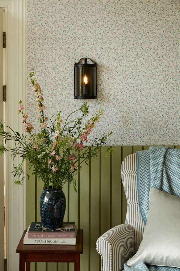 Laura Ashley Harrington Wall Light Matt Black and Glass - Image 7