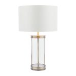 Laura Ashley Harrington Small Table Lamp Antique Brass and Glass With Shade
