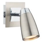 Loft Single Wall Spotlight Satin & Polished Chrome