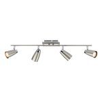 Loft 4 Light Bar Spotlight Satin & Polished Chrome